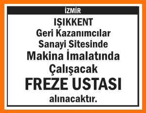 FREZE USTASI IŞIKKENT
