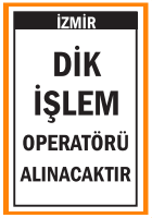 DİK İŞLEM OPERATÖRÜ