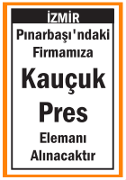 KAUÇUK PRES ELEMANI İZMİR PINARBAŞI