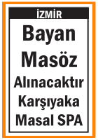 KARŞIYAKA BAYAN MASÖZ MASAL SPA