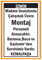 İZMİR KEMALPAŞA MONTAJ PERSONELİ