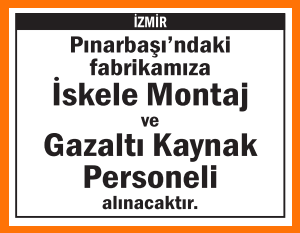 İSKELE MONTAJ VE GAZALTI KAYNAK PERSONELİ