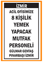 YEMEK YAPACAK MUTFAK PERSONELİ PINARBAŞI