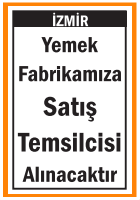 SATIŞ TEMSİLCİSİ YEMEK FABRİKAMIZA