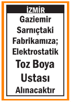 ELEKTROSTATİK TOZ BOYA USTASI