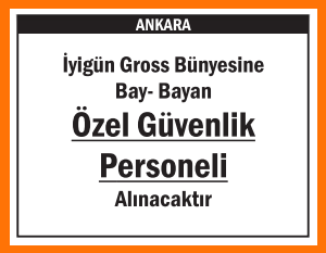 ÖZEL GÜVENLİK PERSONELİ BAY BAYAN