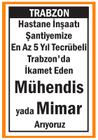 MÜHENDİS YADA MİMAR TRABZON