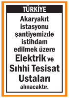 ELEKTRİK VE SIHHİ TESİSAT USTALARI