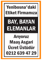 ETİKET FİRMAMIZA BAY BAYAN ELEMANLAR