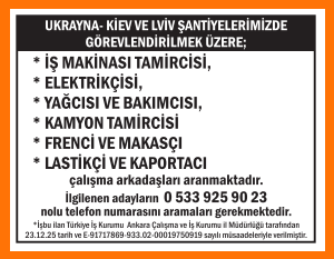 YURT DIŞINDAKİ ŞANTİYELERİMİZE PERSONELLER